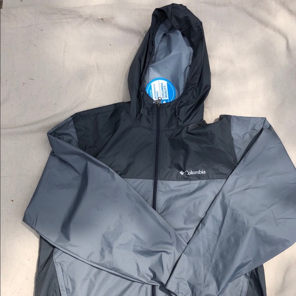 men's columbia weather drain rain jacket